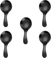 5PCS Short Handle Spoon, Stainless Steel Mini Spoons Thickened Small Round Sp...