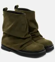 [The Attico] The Attico Mini Robin suede ankle boots AU 9 green