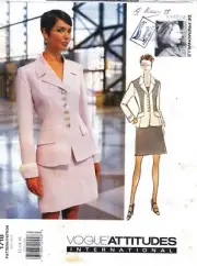Vogue 1718 pattern Myrene de Premonville size 12-16, 90s jacket & skirt uncut