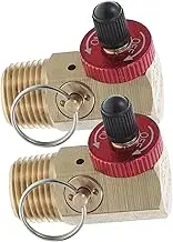 Veemoon 2pcs Brass Air Tank Manifold Tool with Integrated Safety Valve Lightweight Design for Portable Carry Tank Air Compressor Overpressure Protection for Safe Inflation
