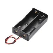 Battery Case Storage Box 2 Slots x 3.7V 2-Wire Lead for 2 x 18650 Battery 10 Pcs
