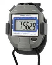 Traceable 1051 Jumbo-Digit Stopwatch, Water-Resistant, ABS Plastic