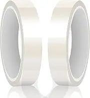 HTVRONT Heat Resistant Tape - Sublimation Tape 2 Rolls 20mm x 33m Heat Transfer Tape, No Residue Heat Tape for Sublimation Blanks Tumblers Mugs Fabrics, Adhesive Heat Transfer Heat Press Tape (Clear)