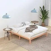 Wooden Natural Bed Base Frame Queen