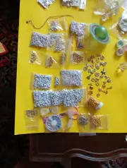 Lot Of Jewelry Making Beads, Stretch Cording, Charms, Hooks, Much More