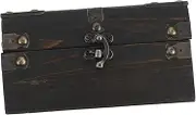 Anneome Retro Wooden Storage Box Trunk Storage Crate Retro Decor Storage Bin with Lid Decoration Chest Decorative Storage Boxes Decorative Boxes with Lids Keepsake Treasure Case