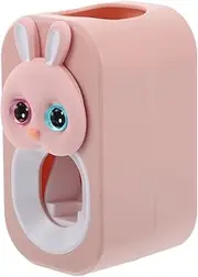 OSOLADY Squeeze Toothpaste Artifact Wall Toothpaste Squeezing Tool Bathroom Supply Manual Toothpaste Squeezer Rabbit Shaped Toothpaste Dispenser Toothpaste Dispenser Wall Pink Plastic