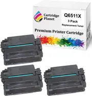 3 Pack Compatible Toner Cartridge Replacement for HP Q6511X 11X (12,000 Pages) for HP Laserjet 2410 2420 2420d 2420dn 2420n 2430 2430dtn 2430n 2430t 2430tn