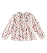 [Bonpoint] Bonpoint Gentille printed cotton blouse Y 14 beige