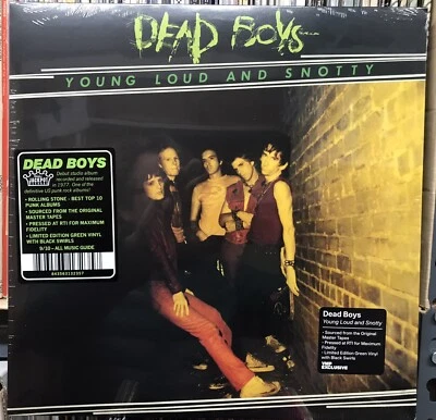 SEALED!!!Dead Boys Young Loud And Snotty GREEN with BLACK SWIRL Vinyl. Numbered!