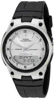 Casio Analog Digital Telememo Illuminator Aw-80-7Av Mens Watch