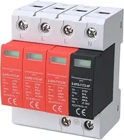 Surge Protector, 4-Pin Surge Arrester Type 1+ Type 2, Type (B+C), House Surge Protection, Low Voltage Arrester, Maximum Leakage Current of 50 Ka, Surge Protection, PV Protection