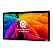 QualGear 135-Inch Fixed Frame Projector Screen, 16: 9 3D High Reflective Silver