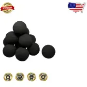 Durable Black Ceramic Fire Balls - 12 Pack for Stylish Fire Pits, 4" Diameter