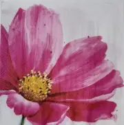 TWO Individual Paper Lunch Decoupage Napkins - 2344 Ally Pink Bloom