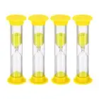 3 Minute Sand Timer, 4Pcs Small Sandy Clock, Count Down Sand Glass Yellow