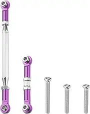 uxcell Adjustable Turnbuckles Camber Link Linkages Aluminum Alloy Upgrade Parts RC Car Steering Pull Rod Servo Linkages Tie Rod for MN 1:12 D90 RC Car Crawler,Purple