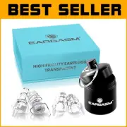 High Fidelity Reusable Earplugs with Transparent Filters - 21 dB Noise Reduction