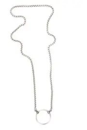 LA LOOP 805OC Designer Eyeglass Necklace Antique Silver Chain 30mm Loop 24.5"In.