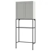 ENHET storage combination, anthracite/grey frame, 80x32x204 cm