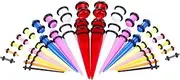 [vogem] 36-Piece Ear Taper Set 1-10 mm/14G-00G Ear Gauges Expander Set Acrylic Tapers and Plugs Body Piercing Jewellery Set for Women and Men (Colourful), 0, Acrylic ear stretcher set, No Gemstone