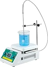 VEVOR Magnetic Stirrer Hot Plate, Max 212 ℉ / 100 ℃, 0-2000 RPM Hot Plate with Magnetic Stirrer, 2000mL Hot Plate Stirrer with LED Screen, Support Stand and Stir Bars Included, 500W Heating Power