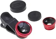 Veemoon Smartphone Camera Lens Wide Angle Lens Macro Lens Phone Clip on Phone Lens X Clip Cell Phone Camera Lens Clip Mobile Camera Lens Macro Lens for Phone Intelligent Red Small Camera