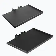 Rowcay 2 Pcs Universal Microphone Stand Tray, Adjustable Clamp-On Rack Tray Holder Mic Rack Stand Tray for Music Sheet, Live Streaming, Karaoke, Recording, Music Stand Accessories（5.5X7.9in，6.8X9.4in）