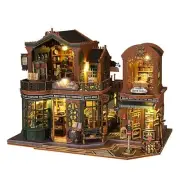 Miniature House Kit, Dollhouse Kit, Miniature Kit, DIY Mini House Book Shop
