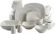 Gibson Home Zen Buffetware 39 Piece Dinnerware Set, White