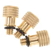 3pcs Copper Presta To Valve Adapters Bike Pump Nozzle For Road And
