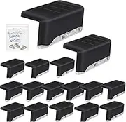 Solar Deck Lights 16 Pack Waterproof Outdoor led Floor Light Fence Solar Step Lights for Garden, Step, Balcony, Patio and Pathway Lighting (Warm White)