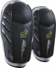 FOX RACING TITAN SPORT ELBOW GUARDS YOUTH BLACK / SILVER MX BMX MTB ATV