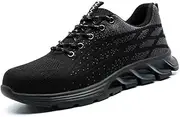 [SANGIN] Safety Protective Shoes, Steel Toe-Toe Work Shoes, Labor Protection Shoes, Breathable, Lightweight, Comfortable and Wear-Resistant