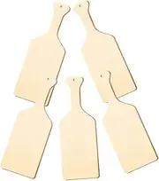 NUOBESTY DIY Wood Cutting Board Cutouts 5pcs Unpainted Wood Slices Wooden Decor Slices for Painting