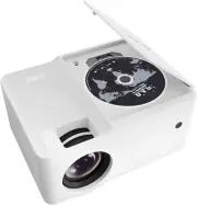 LED 1080P Projector with DVD Player 240 Ansi Lumens, Bluetooth, Home, Office, Mo
