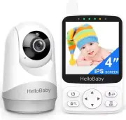 HelloBaby Monitor with 29Hour Battery Life and 4'' IPS Screen, No WiFi, Video Ba
