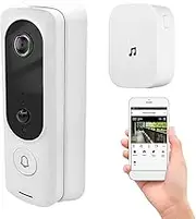 WiFi Video Doorbell Camera Wirel 1080P HD Camera 2-Way o Motion Detection Infrared Night Vision Real-time Support APP Cover Support Storage W-AU
