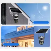 Wireless Outdoor Security Camera With 7.5W Solar Panel 4MP PTZ 360 Deg View Su ❥