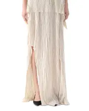 Jason Wu Collection Bicolor Pleated Asymmetrical Maxi Skirt