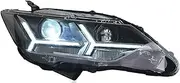 Car Styling Compatible With Camry V55 Headlights 2015 Camry LED Headlight DRL Bi Xenon Lens High Low Beam Parking Fog Lamp Front(Xenon low bulbs)