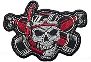 Generic Scuba Diver Skull Iron-On Embroidered Patch, 1 Piece, Skull, 4.4 X 3.3 inches