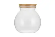 Lemon & Lime 1.6L Camden Drink Water Glass Round Jug Jar Storage w Bamboo Lid