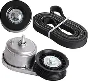 90K-38103B Serpentine Belt Drive Component Kit for Chevrolet Express 1500 2500 Express Cargo Silverado 1500 for GMC Savana 1500 2500 Sierra 1500 4.3L 2003-2014 OE# 38103 36299 K060960