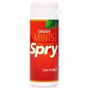 Spry Xylitol Cinnamon Mints Sugar Free Candy - Breath Mints That Promote Oral