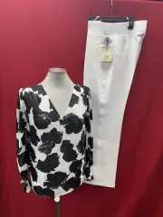ANNE KLEIN BLOUSE/SIZE X-LARGE/NEW WITH TAG/RETAIL$119/MULTI/CHIFFON/LINED