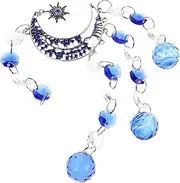 Amosfun Moon Shape Suncatcher Crystal for Car Home Garden Window Decor Crystal Ball Prism Sun Catcher Soft Sound