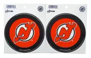 New Jersey Devils NHL Set of 2 Round Sticker Decals - approximately 4.5 in round