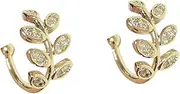 [SHERCHPRY] Leaf Shaped Ear Clip Helix Earring Ear Clip Earrings Ears Cuff Earrings for Women Delicate Earbob Ear Jewelry Cuff Geometric Earrings No Pierced Earrings Copper