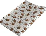 Watercolor American Football Baby Changing Pad Covers for Boy Girl 32''x16'' American Football Rules Fitted Diaper Change Table Pad Sheets Outdoor Sports Gift Soft Breathable Changing Table Mats